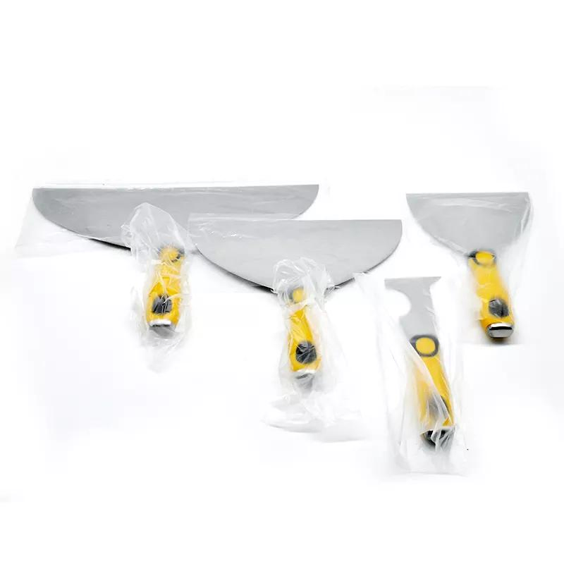 MSN Putty Knife Stainless Steel Mirror Polish Blade with Hole Wall Big Size Scraper Set