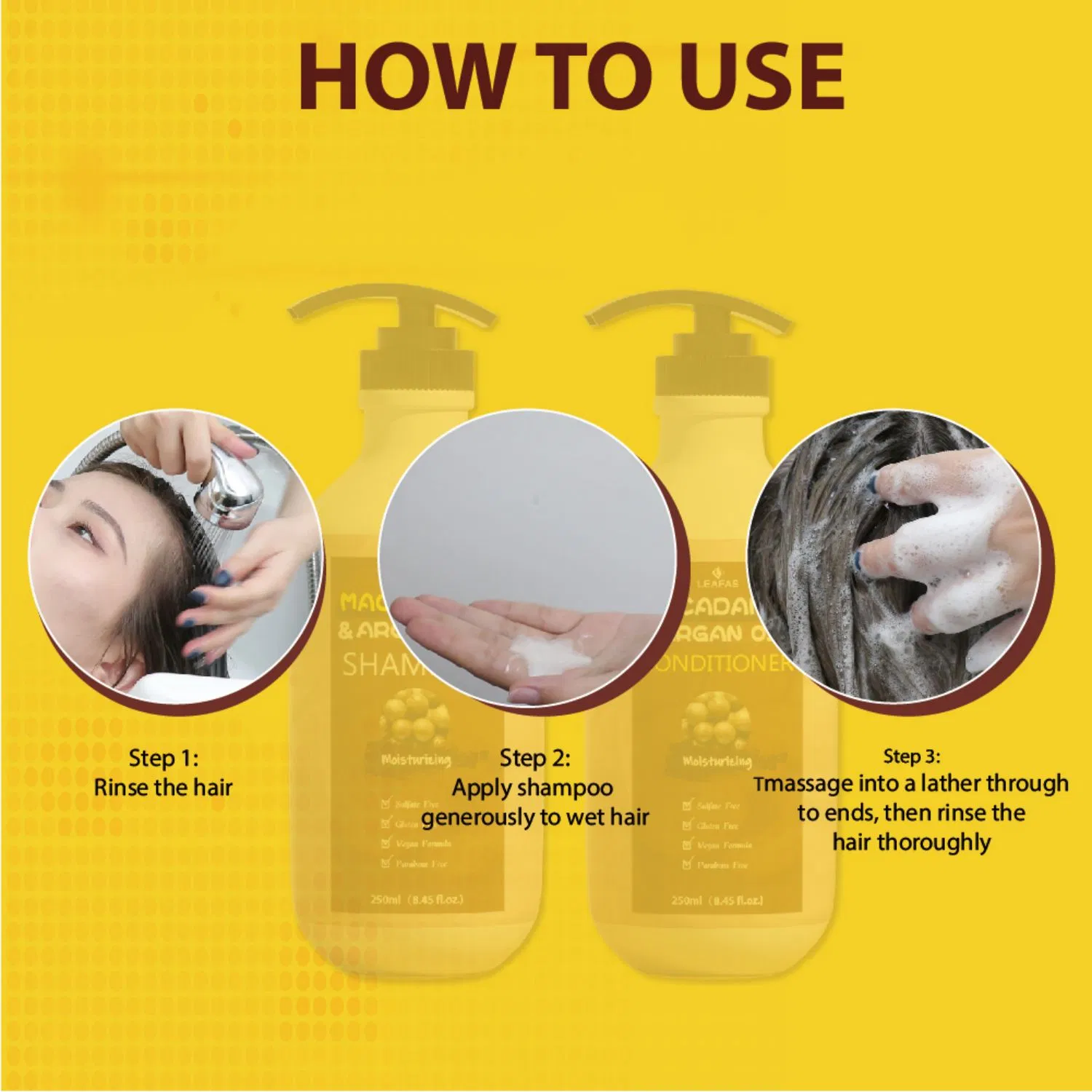 High Quality OEM Nutrition Care Hair Treatment Macadamia & Argan Oil Conditioner