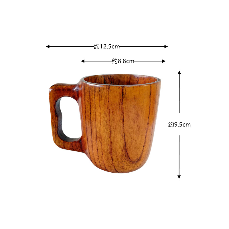 Большая деревянная кружка для воды, 16 oz