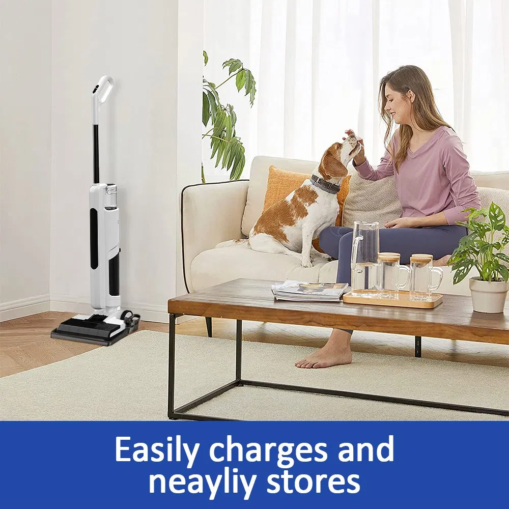 Wet and Dry Rechargeable Floor Washer 1000ml Capacity Cordless Vacuum Cleaner Mop