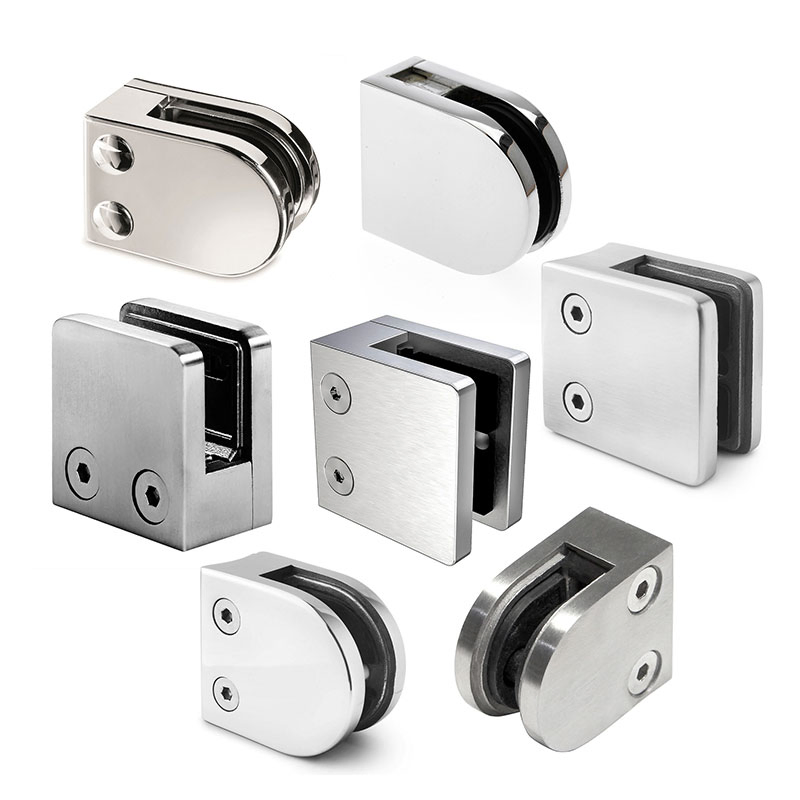 Made in China Factory Wholesale CNC Machining High Precision Stainless Steel Glass Clamp Glass Clip for Handrail Glass Fixture
