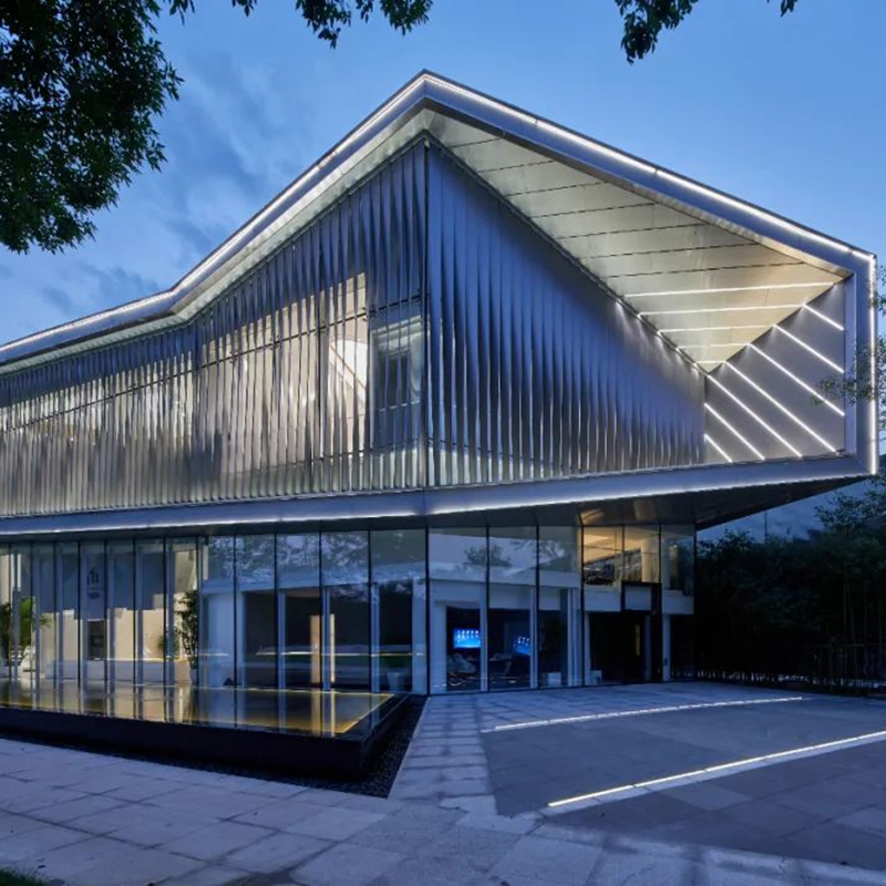 Insulated Exterior Facade Building System Double Glazed Thermal Aluminium Glass Curtain Wall