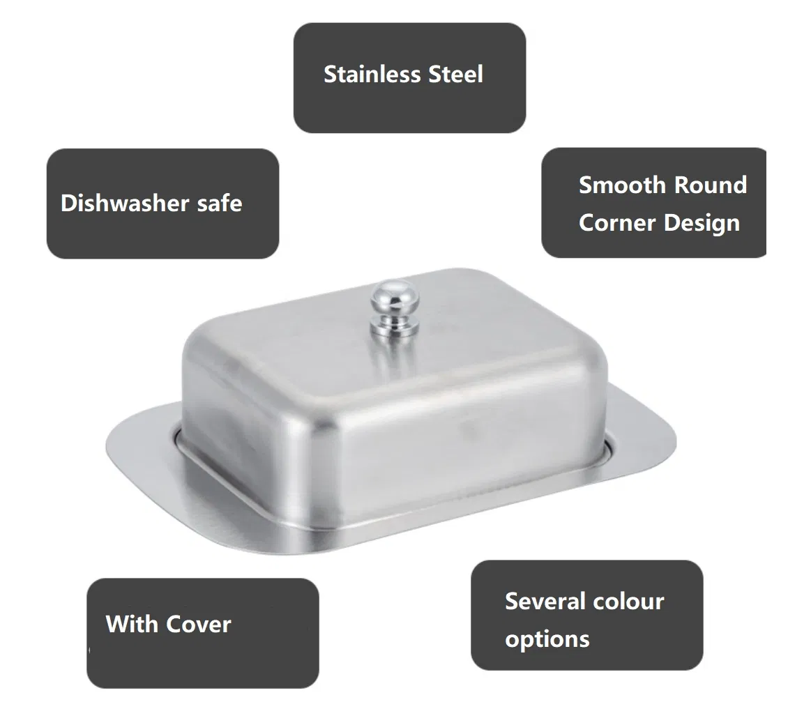 Xinhaohui Factory Stainless Steel Tableware Container Keeper Hotel Supplies Restaurant Butter Dish
