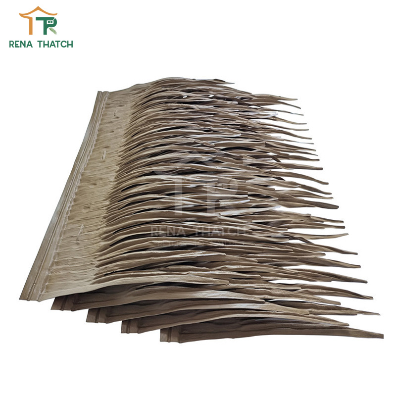 Anti-UV Artificial Synthetic Palm Panel Cover Viva Nipa Palm Artificial Thatch