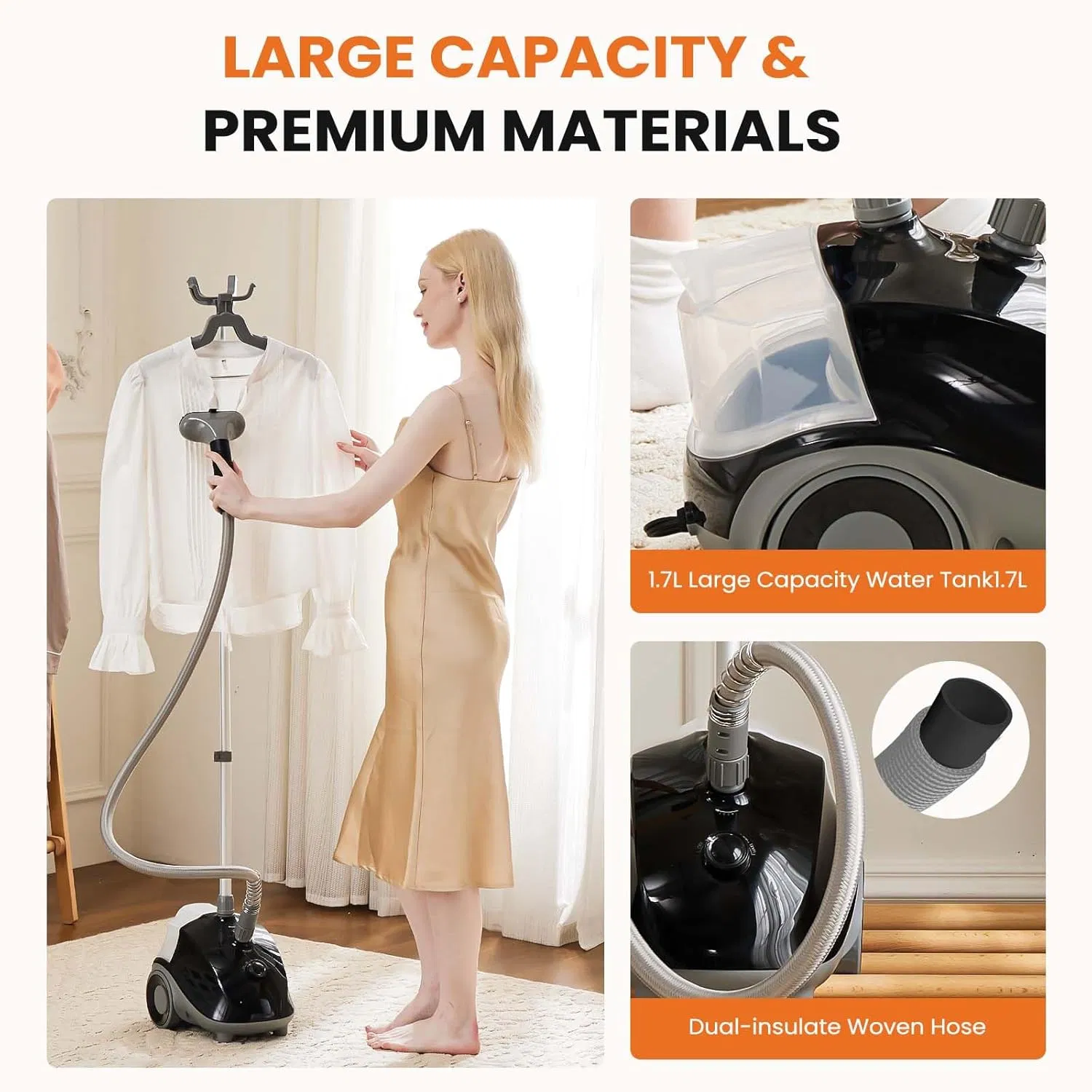 1500W Powerful Standing Garment Steamer