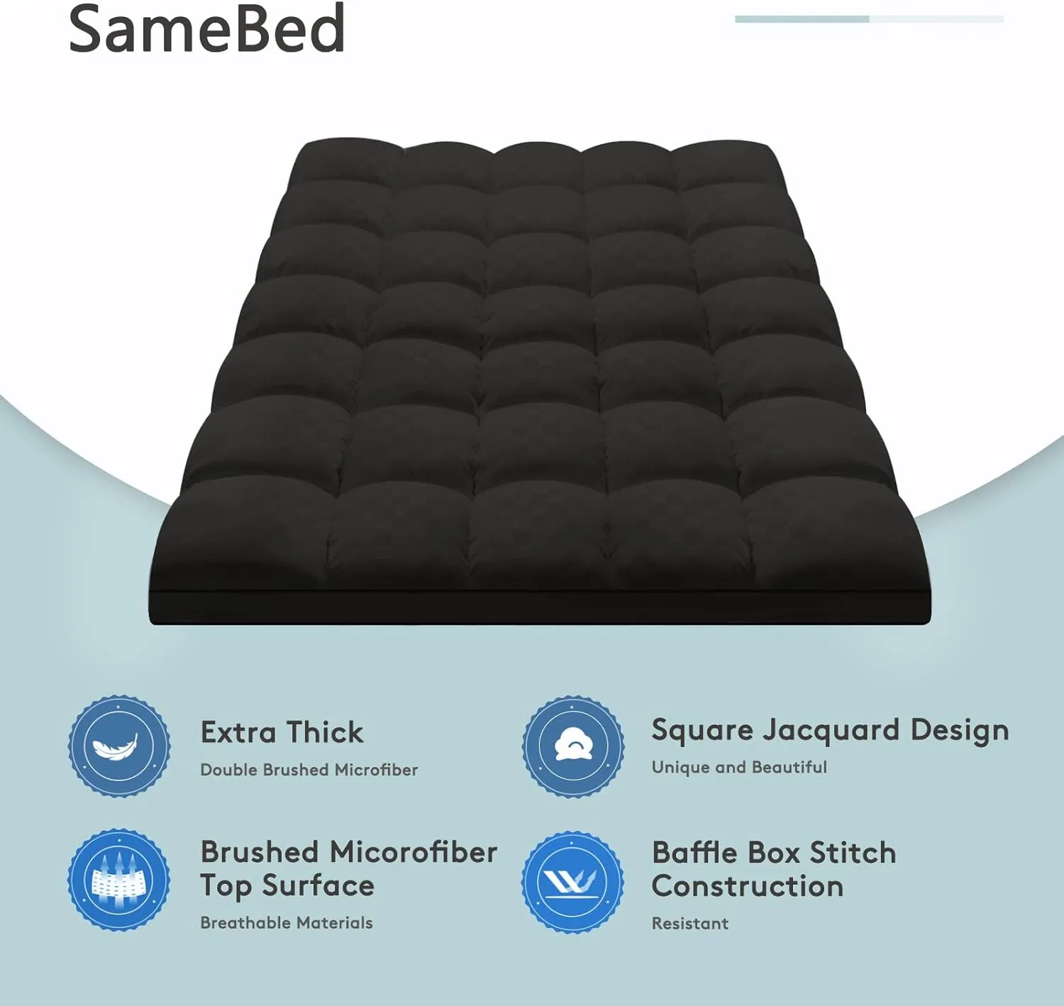 Mattress Topper, Extra Thick Mattress Pad Cover for Back Pain