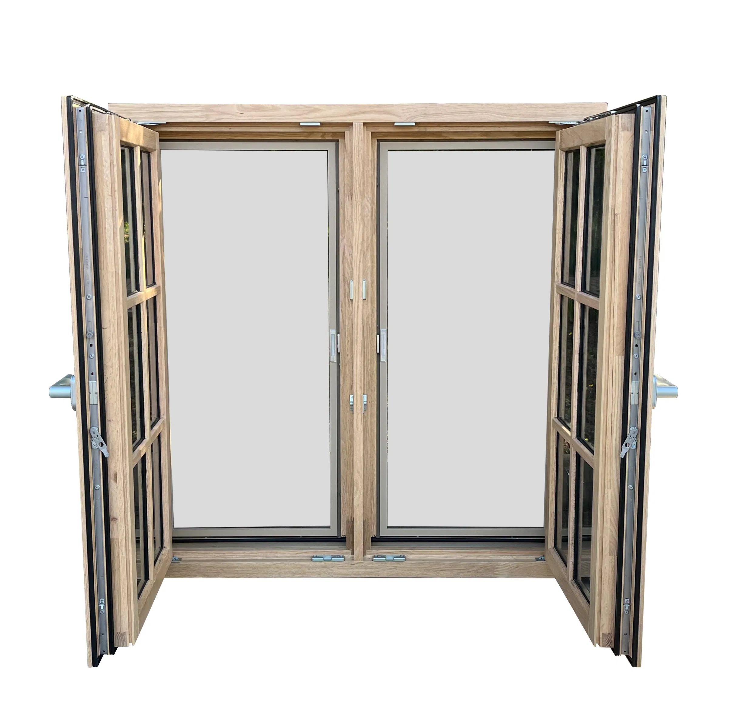 Penjoy Double Glazed Grills Design Customized Color Solid Wood in-Swing Tilt and Turn Windows