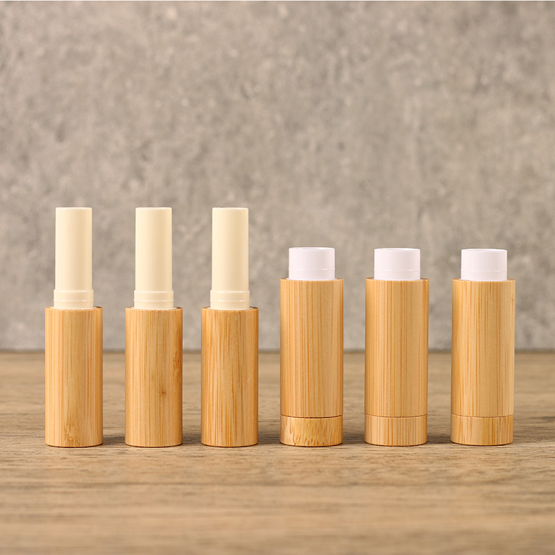 High-End Natural Bamboo and Wood Lipstick Tubes, Bamboo Lipstick Tubes, DIY Lipstick Tubes, Empty Tubes That Can Be Engraved with Logos