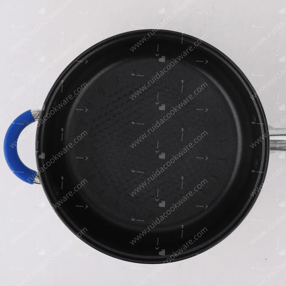 Factory Recommendation 12PCS Stainless Steel Blue Silicone Handle Cookware Set