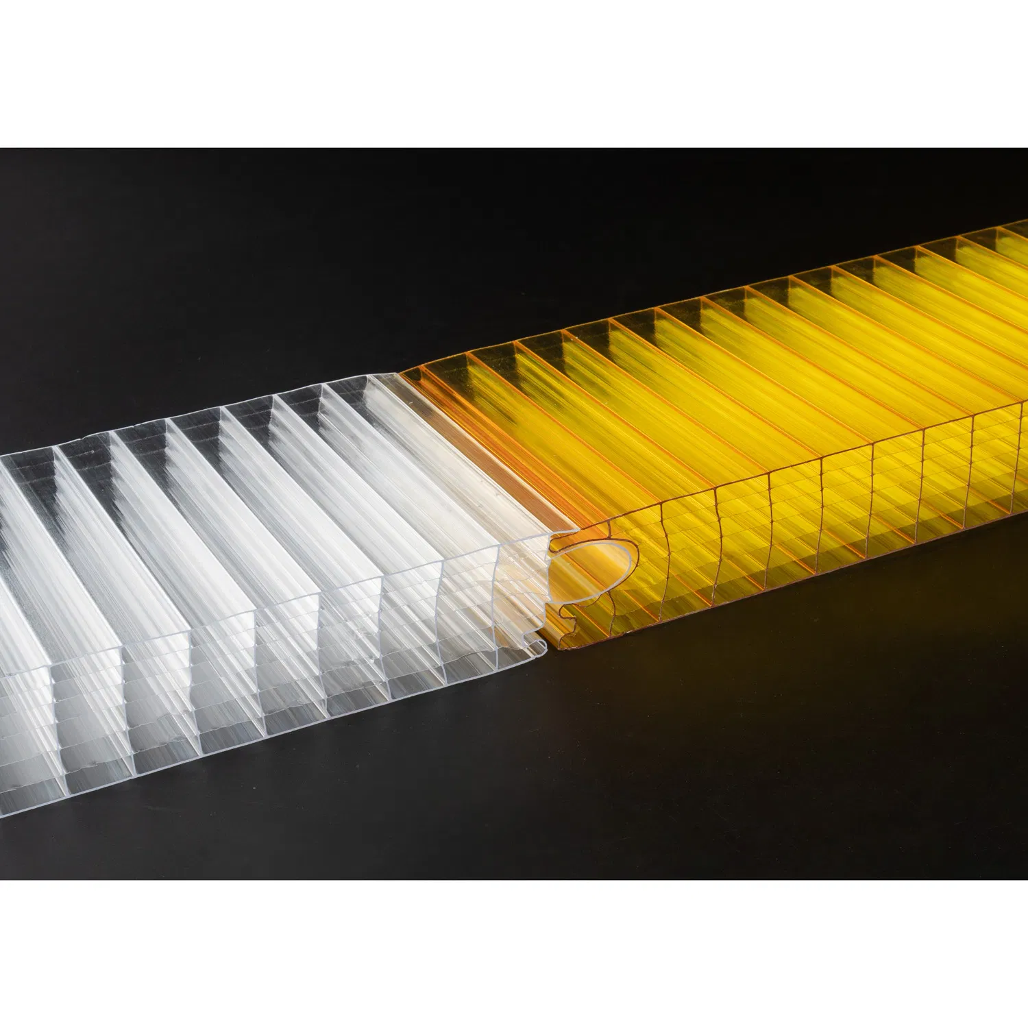 UV Protection Transparent Plug Pattern Polycarbonate for Daylighting Curtain Wall for Advertising