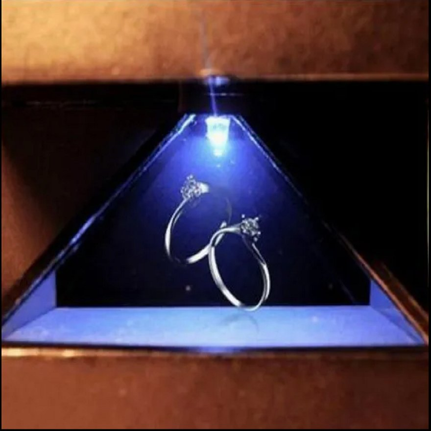 Stylish 3D Holographic Glass Showcase for Stunning Displays