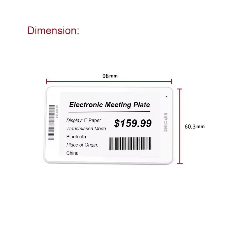 Epaper 3.52-Inch Electronic Shelf Price Tag Display, Supports Customization
