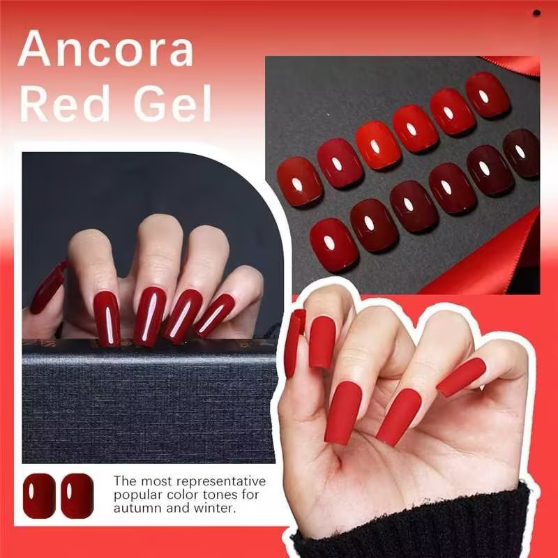 Classic Red Shades High Quality Nail Industry Salon UV Gel Polish Painting