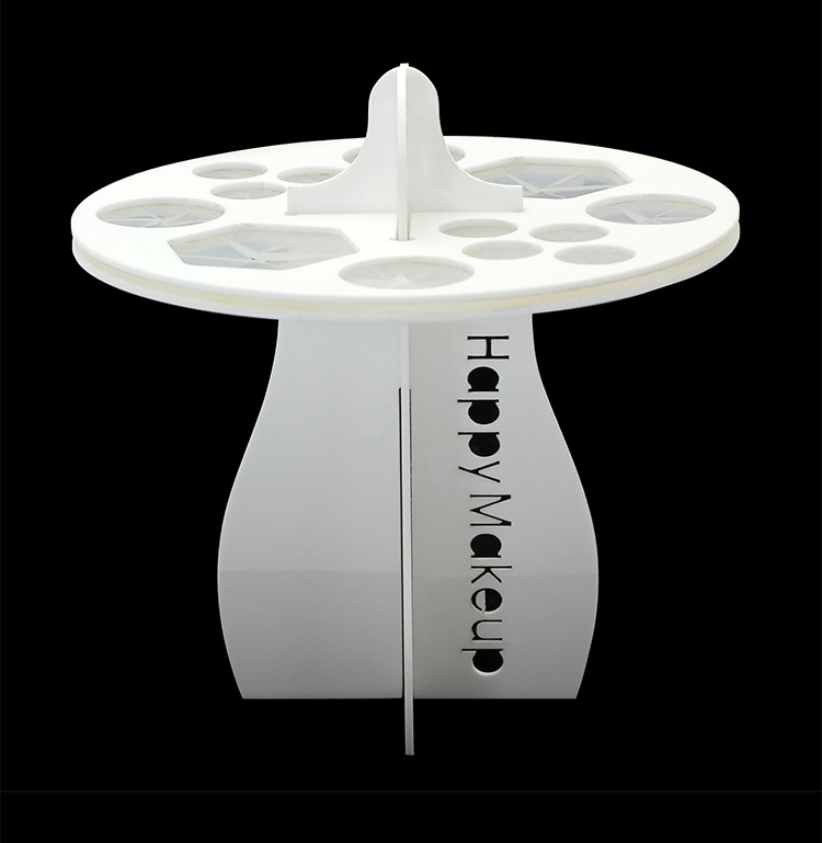 Round Shape Cosmetic Makeup Brush Dryer Makeup Tools Shelf Acrylic Display