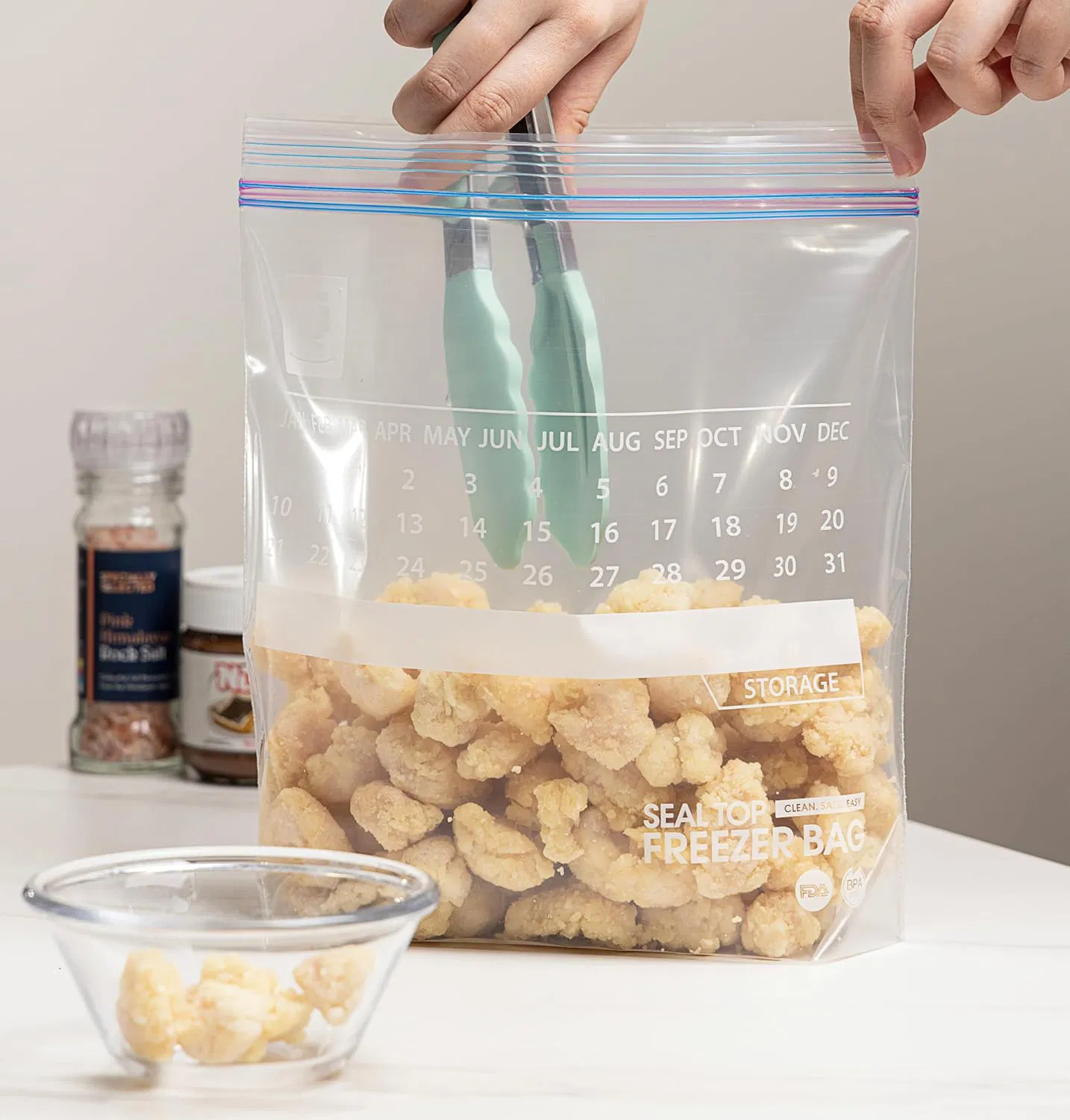 Plastic Zip Ziplock PE Bags for Food Snack Freezer Fruit Vegetable Storage