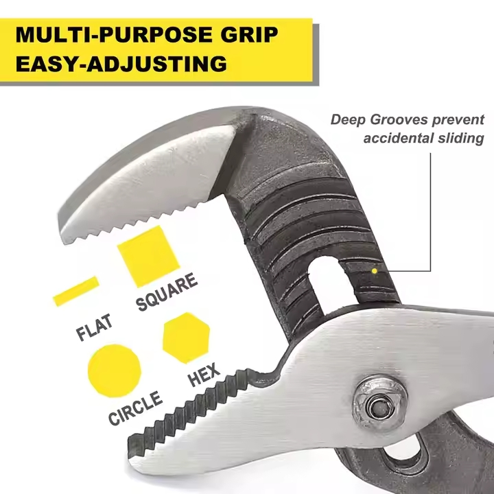 Water Pump Plier with Double Color Plastic Handle Hand Tools