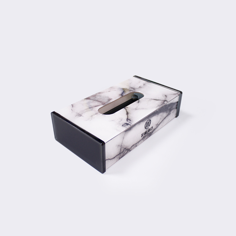 Custom Hotel Acrylic Napkin Tissue Paper Holder Cover Box Logo Print