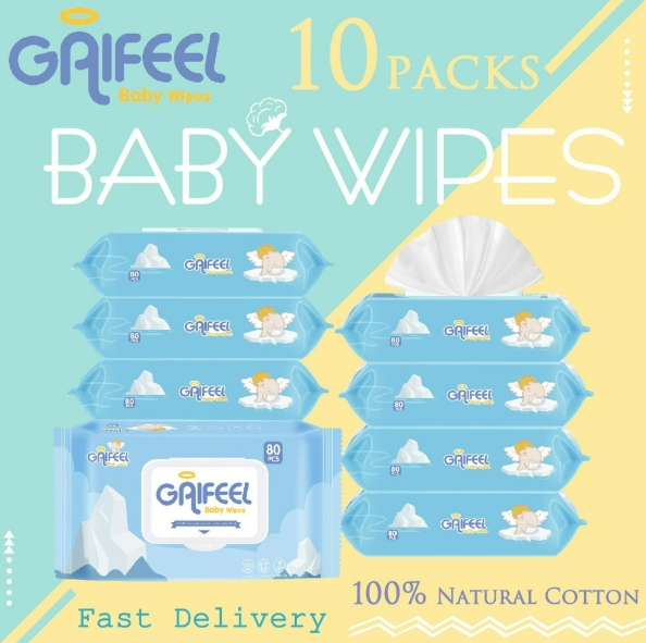 35-80GSM Cooling OEM Soft Pack Napkin Biodegradable Flushable Wet Baby Tissue Soft Non-Woven Baby Skin Wipe Clean Cloth Cotton or Bamboo Baby Wet Towel