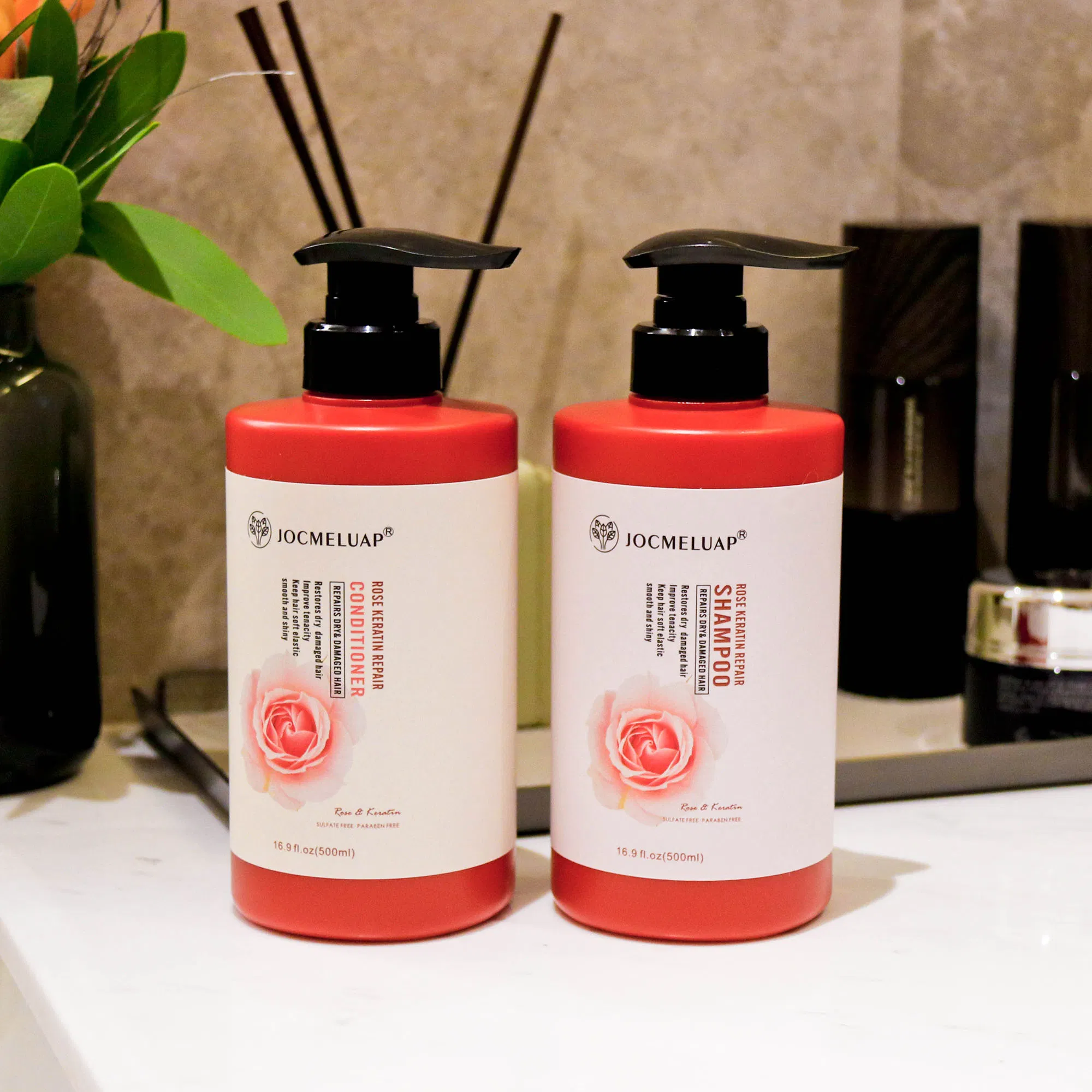 Rose Infused Shampoo and Conditioner Set