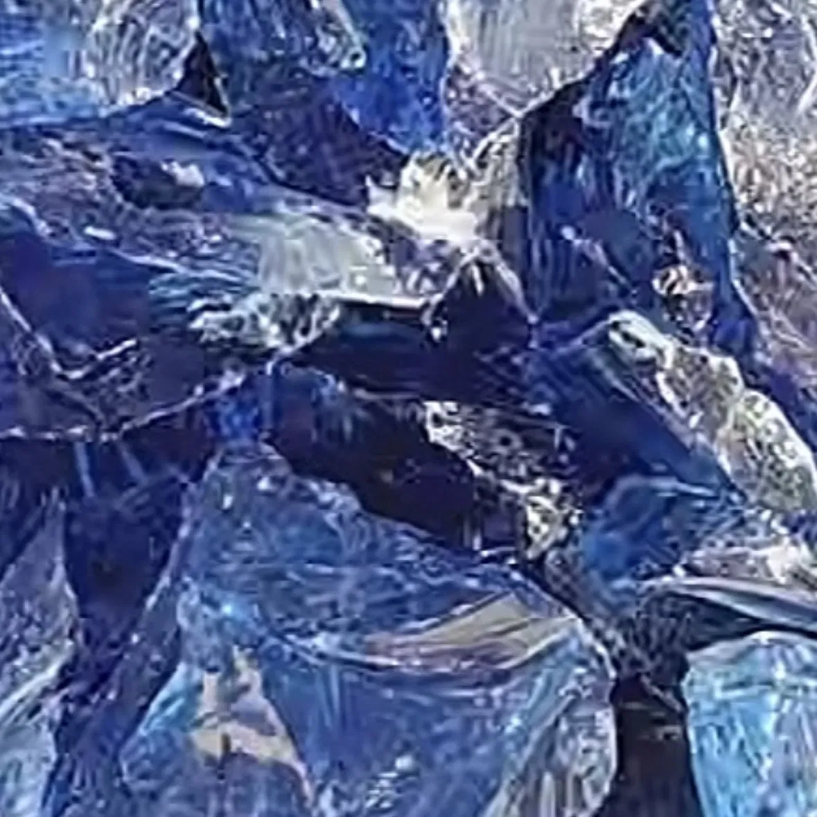 Colored Ocean Blue Glass Stone