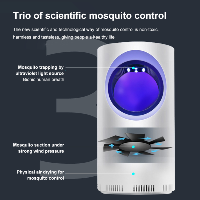 Household USB Photocatalyst Mosquito Killer Light Fly Killer Repellent Indoor Suction Mosquito LED Lamp
