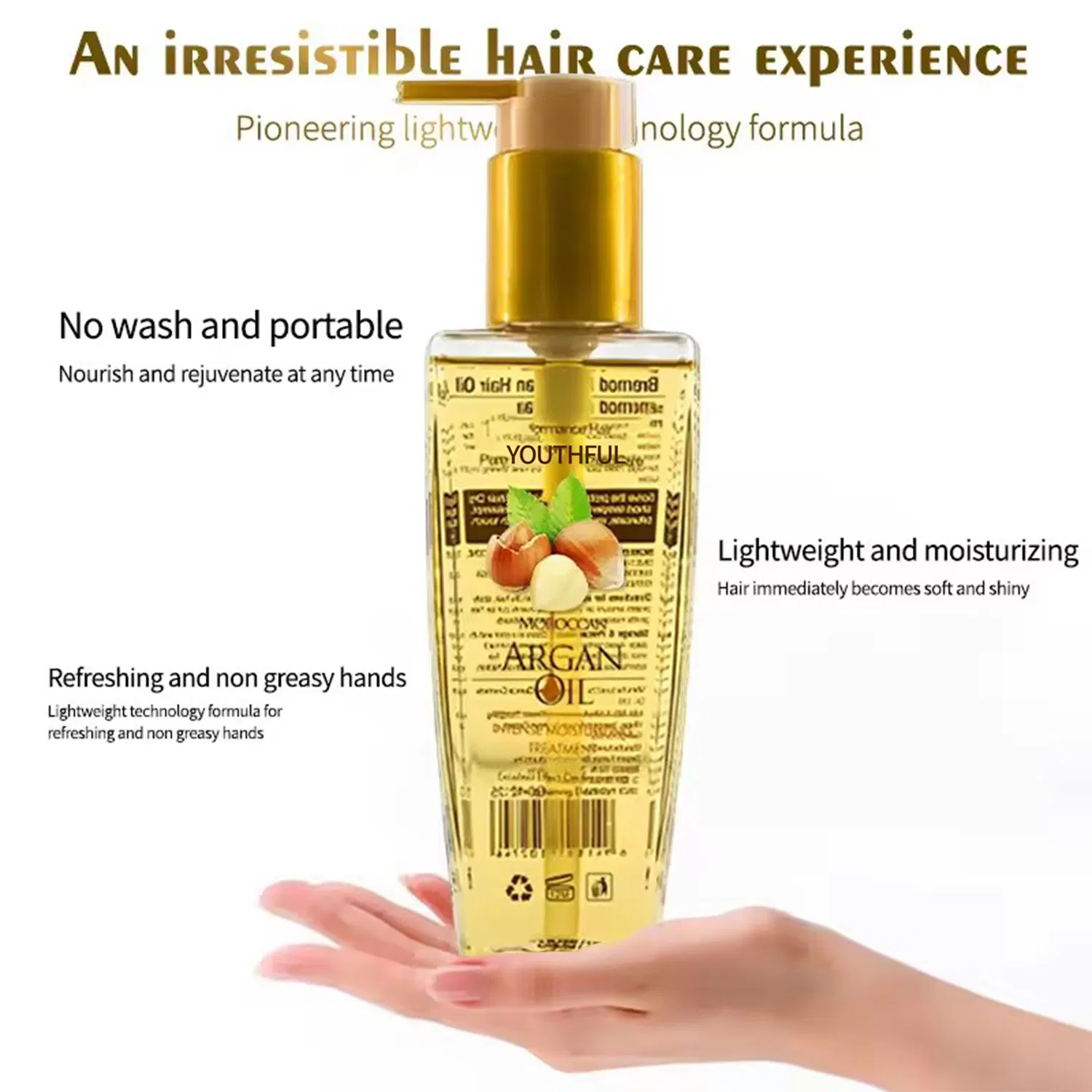 Argan Contains Vitamin E Treats Split Ends and Frizzy Argan Hair Oil