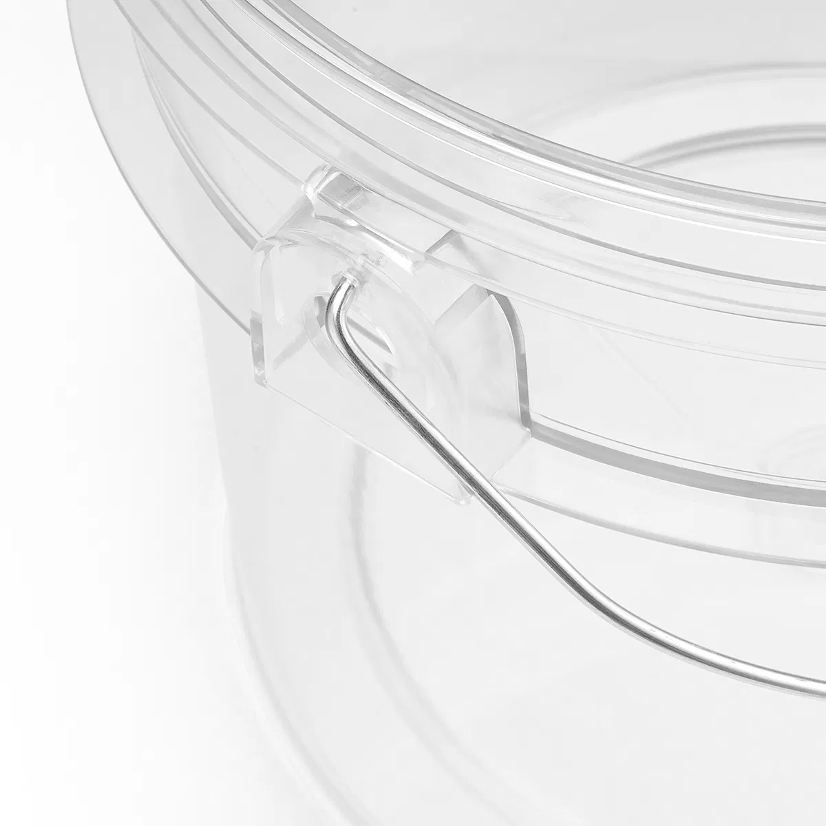 Factory Supply Movable Clear Car Washing Bucket Plastic Transparent Bucket with Lid for Car Detailing