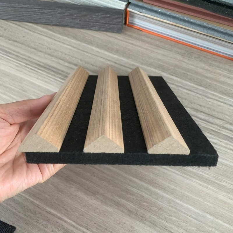 Fireproof WPC Grid Acoustic Panel Indoor/Outdoor Soundproof Wall Panel