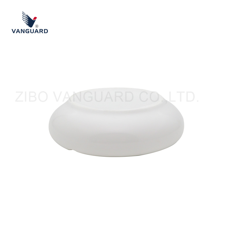 Factory OEM ODM Round White Custom Glazed Ceramic Ashtray with Logo