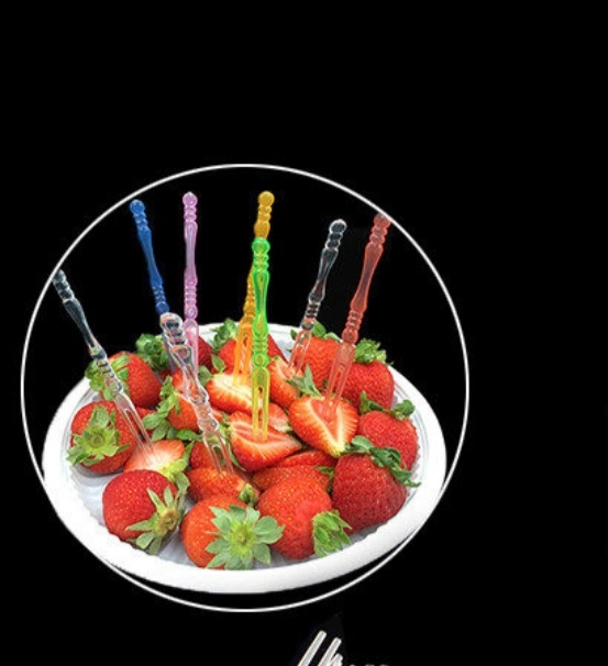 Creative Cartoon Fruit Toothpick Forks Snacks Dessert Food Picks Plastic Fruit Stick
