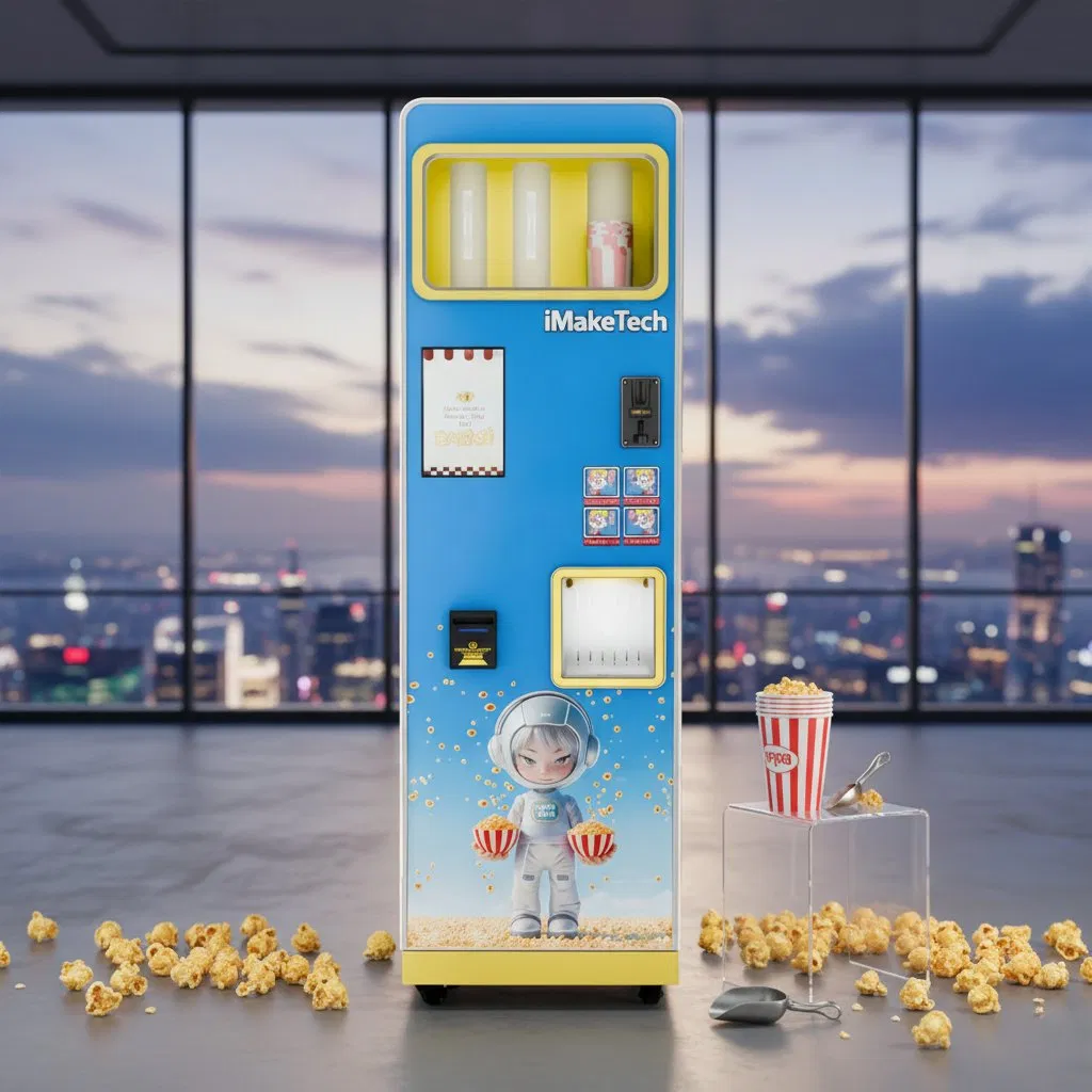 Premium Popcorn Machine for Food Courts and Events Automatic Vending Machine