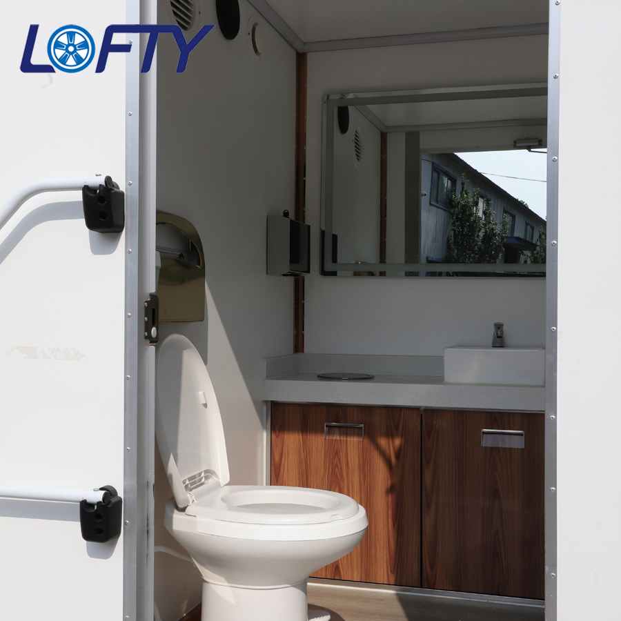 Portable Prefab Rent Outdoor Restroom Trailer Mobile Toilet Portable Restroom Shower Toilet Trailer for Sale