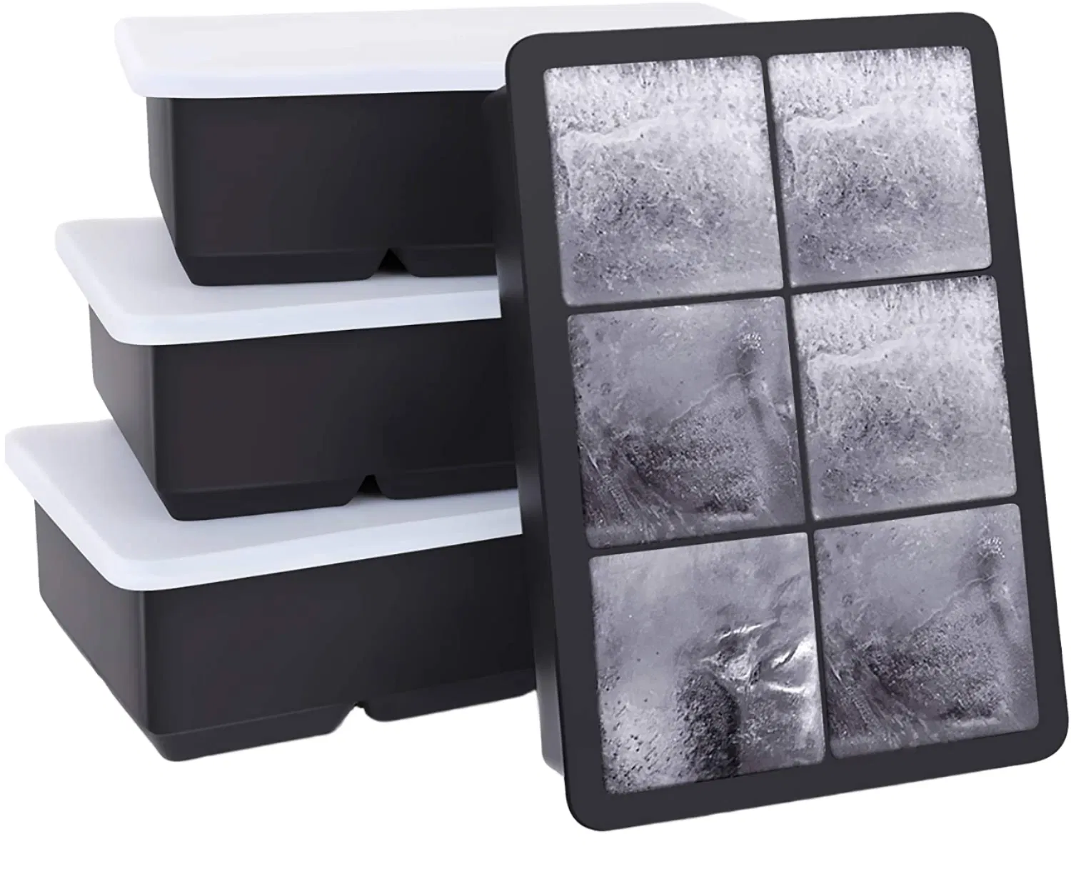 Portable Food-Grade Bisphenol a Mini Ice Cube Tray, Reusable Silicone Ice Cube Tray with Lid