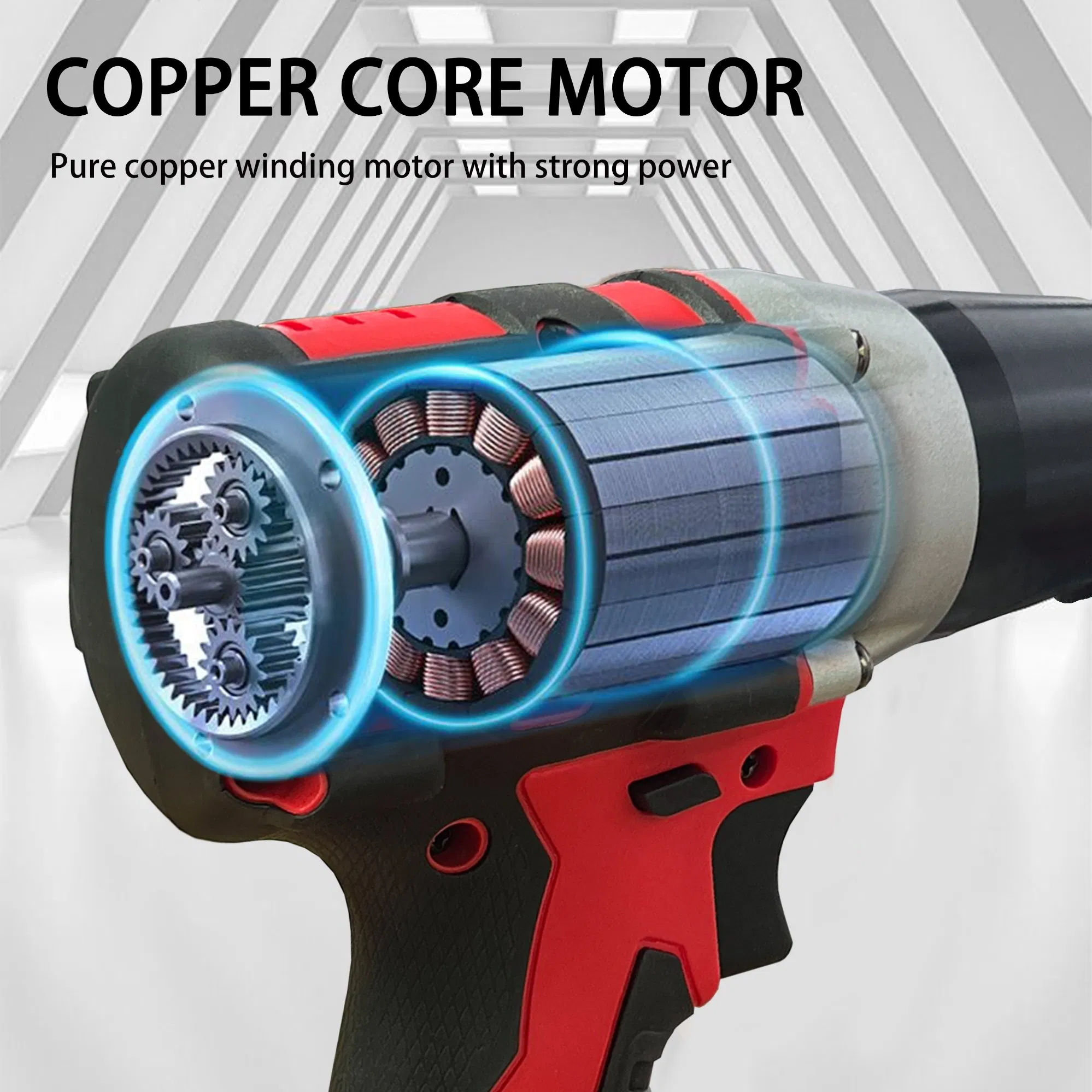 Wosai on-Time Shipment Portable Industrial Automatic Cordless 20V Brushless Electric Rivet Nut Gun with Lithium Battery