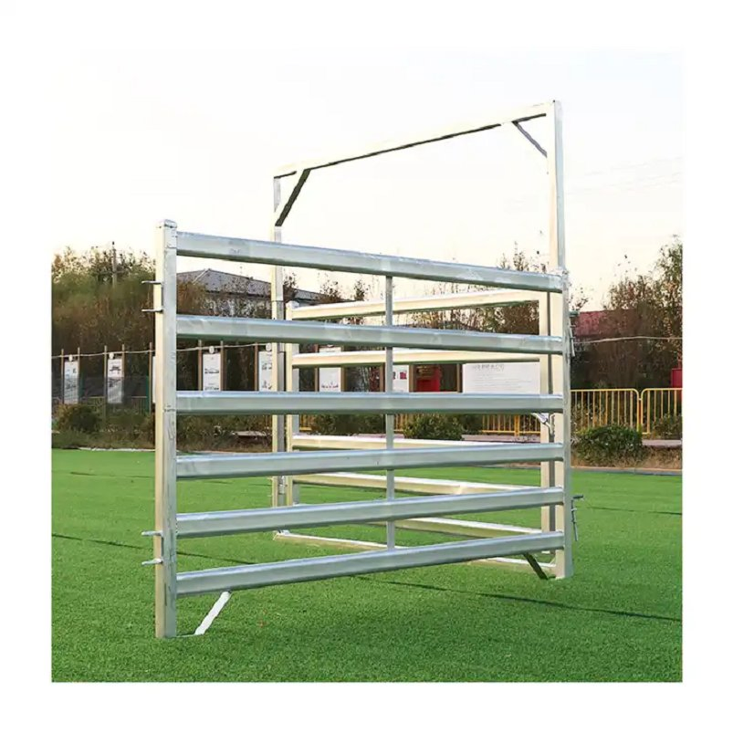 Australia Welded Metal Cattle Panel Fence / Sheep Corral Panels 6 Rail 1.1m X 2.1m Sheep Yard Panel