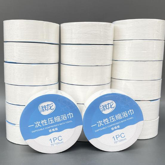 Personalized Round Package Cotton One Time Use Cheap Magic Compressed Disposable Face Towel Tablet