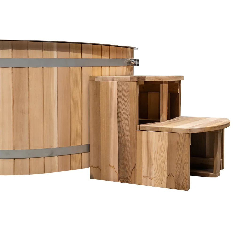 Портативная ледяная ванна из дерева и нержавеющей стали