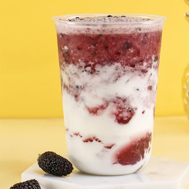 Custom Frosted Fat Juice Milk Tea Takeaway Reusable Plastic Cup