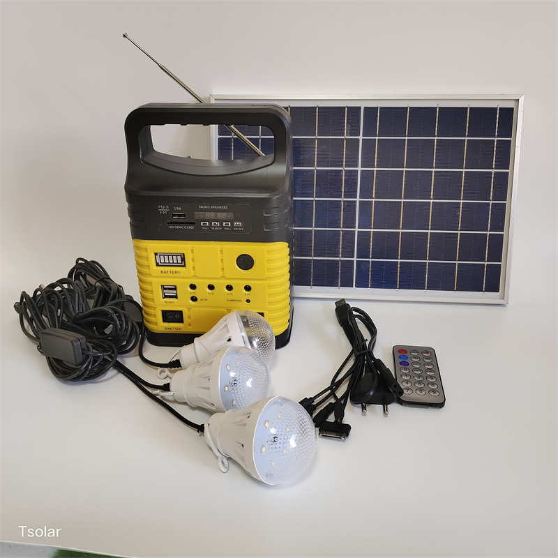 2021-2023 Hot Selling FM/Radio/Bluetooth/ Lighting Modes Solar Home Lighting System Solar Power Kits Mobile Power Portable Power Camping Equipment