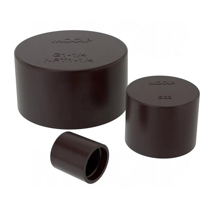 3-Inch Galvanized Steel Pipe Plastic Round End Cap for Tubing Protection