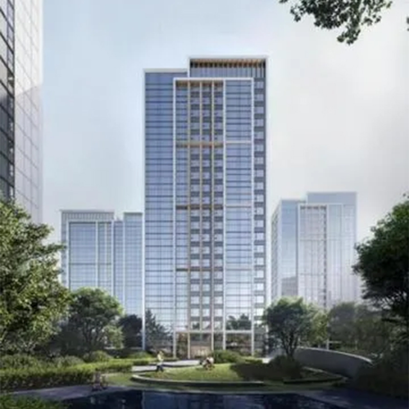 Tempered Toughened Metal Aluminum Glass Facade Curtain Wall for Commercial Building Exterior Cladding Decorative