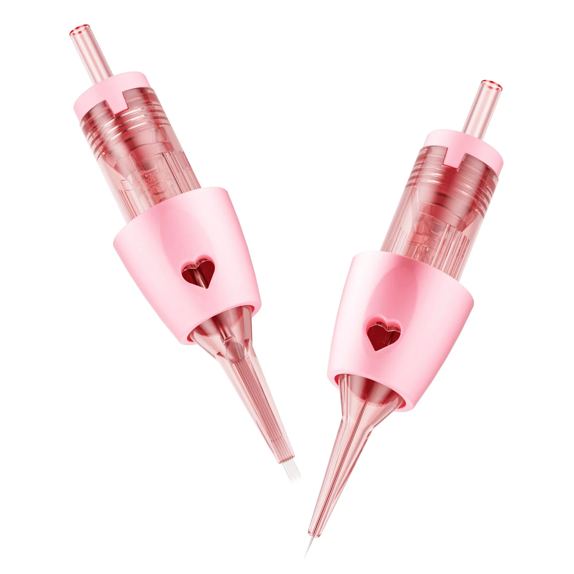 Disposable Permanent Tattoo Stainless Steel Cartridge Needles with Heart Finger Rest