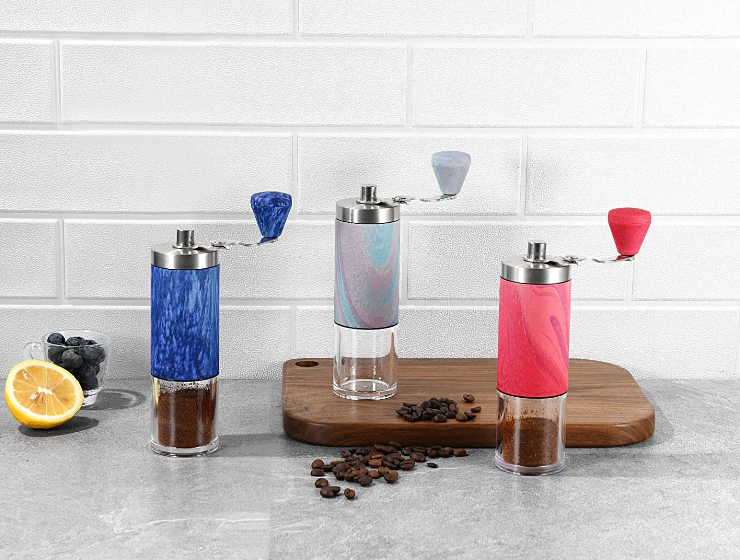 Hand Portable Stainless Steel Mini Travel Coffee Bean Grinder Burr Handheld Manual Coffee Grinder Adjustable