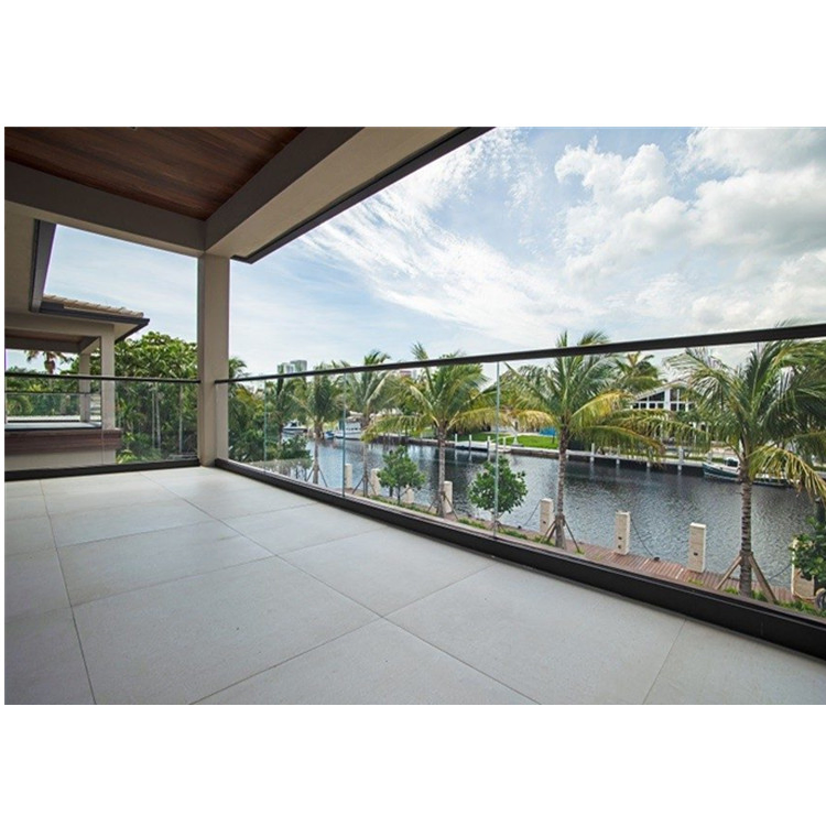 Outdoor Stainless Steel Aluminum Glass Balcony Decking Design Modern Glass Terrace Balustrade