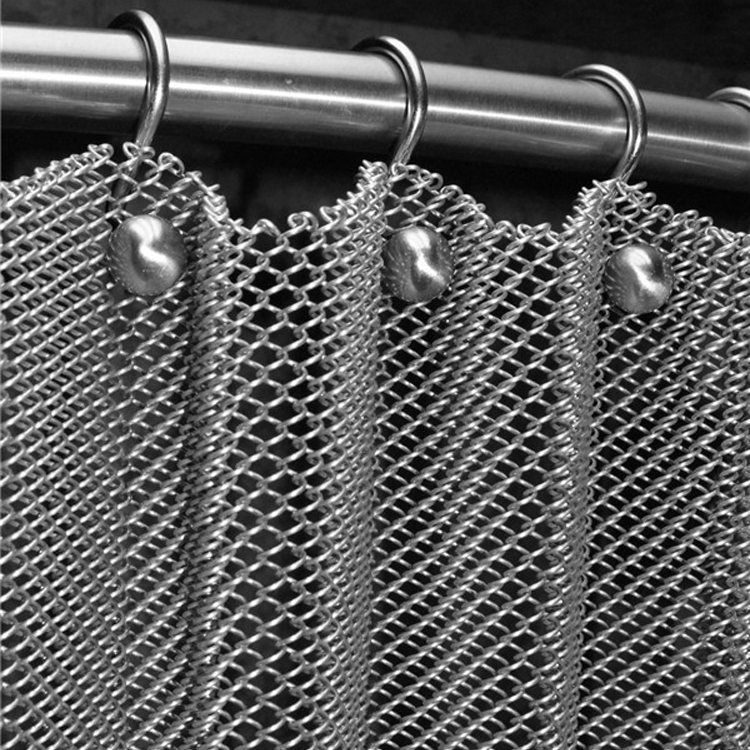 Flexible Chain Link Metal Curtain/Creative Metal Fabric/Decorative Divider Curtain Mesh