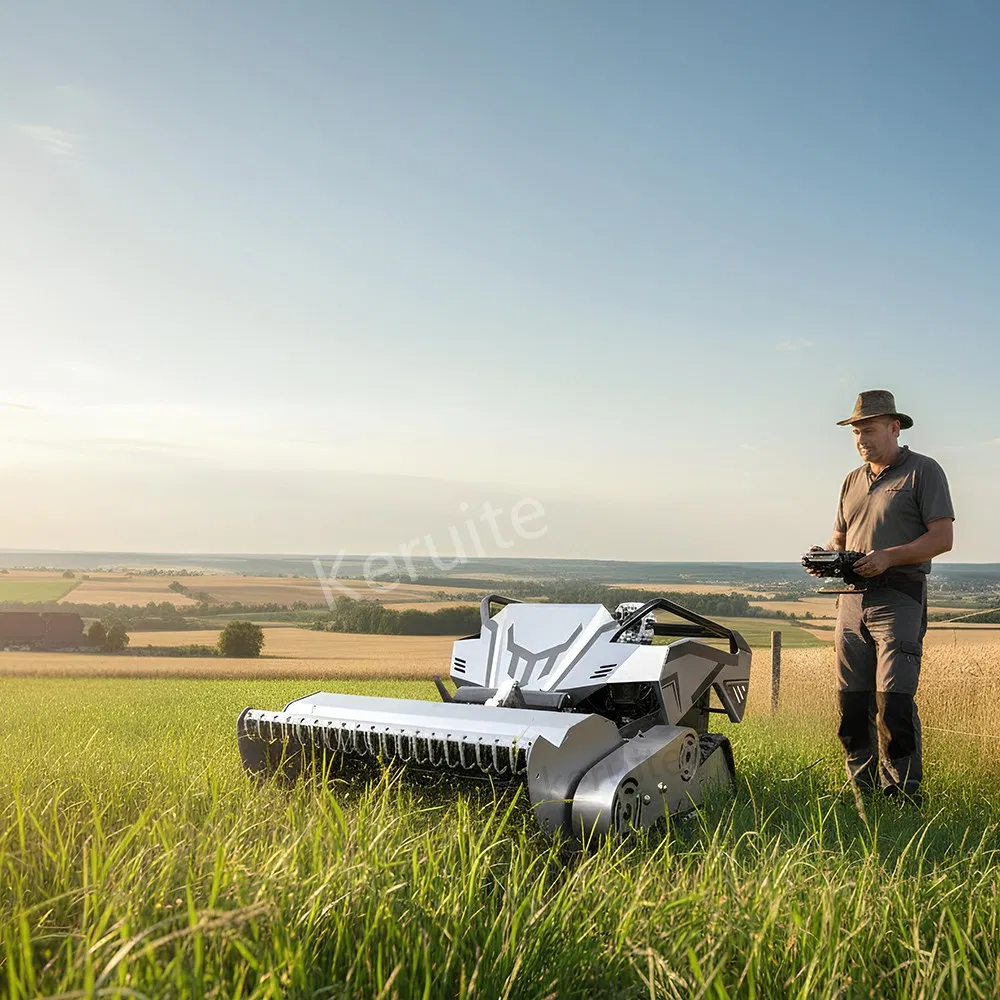 Alfalfa Hay Grass Mower Farm Orchard Dam Remote Control Flail Mower Gasoline Powered Lawn Mower