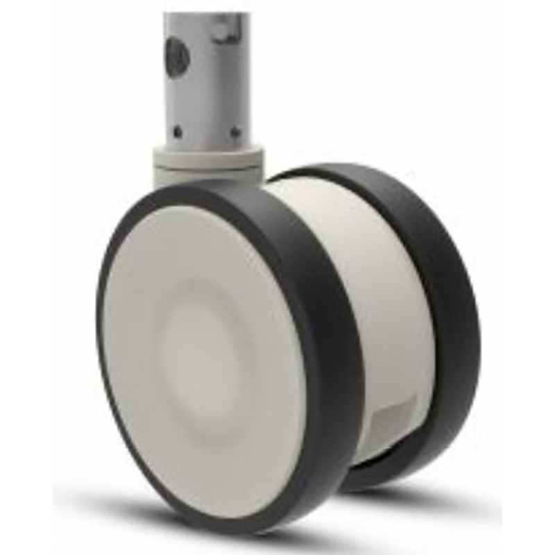 Nylon Twin Wheel Pin Caster with Brake, Low Height