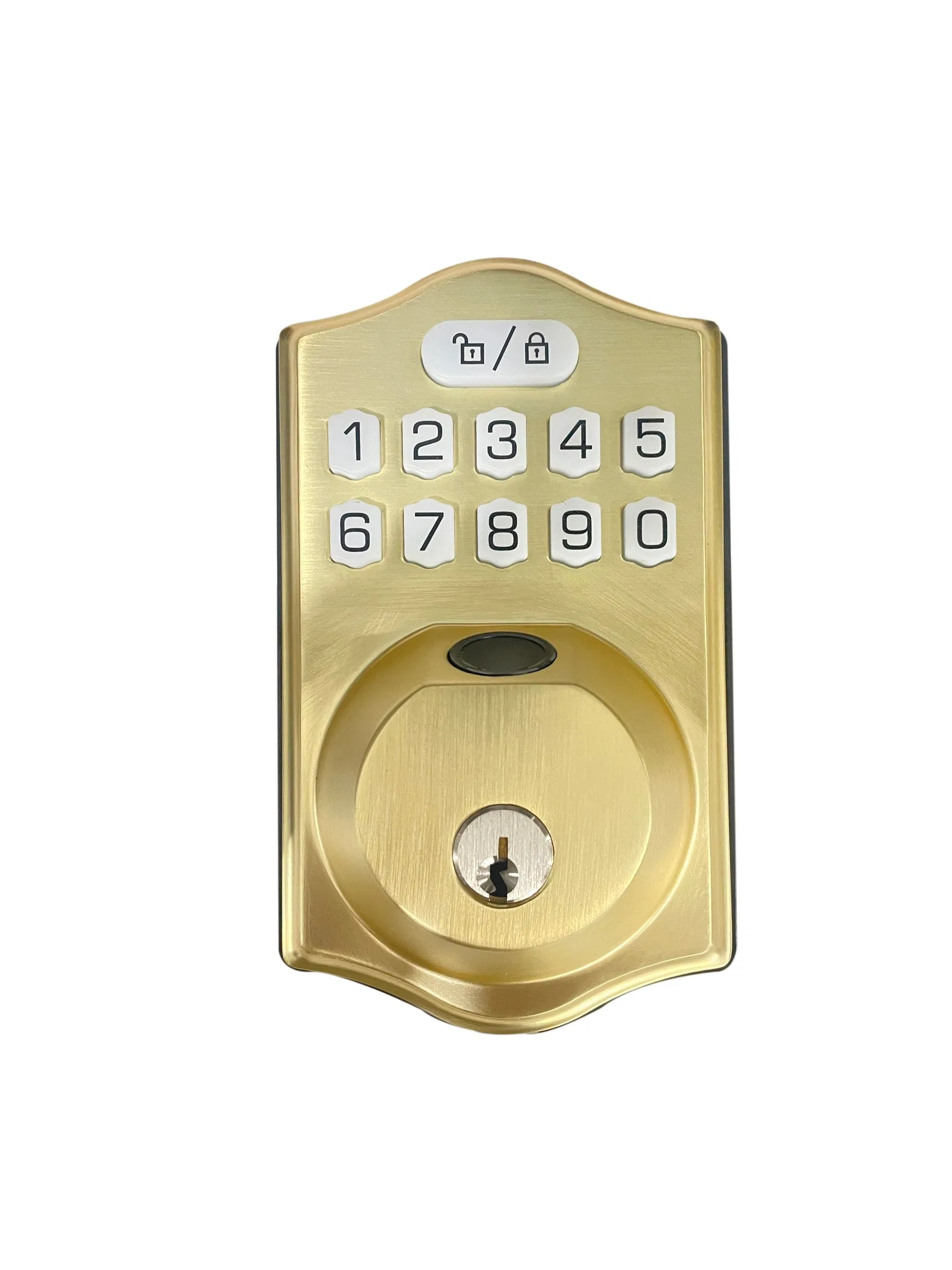 Keyless Entry Door Lock with Keypad - Smart Deadbolt Lock for Front Door with 2 Keys - Auto Lock - Easy Installation -Gold, Satin Brass