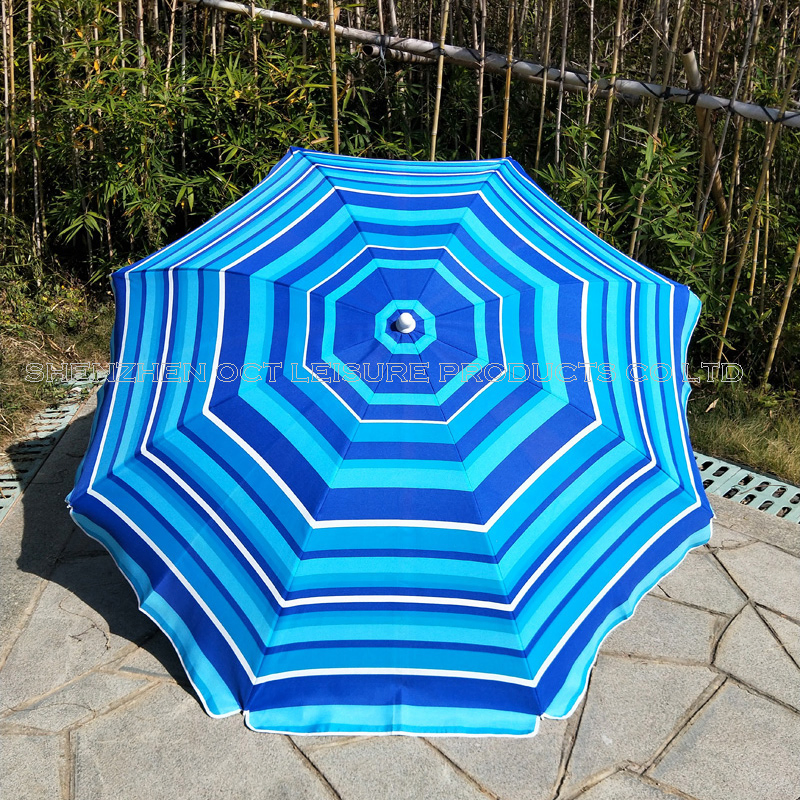Quality Stripe Design Beach Umbrella with Double Ribs (OCT-BUNDS01)