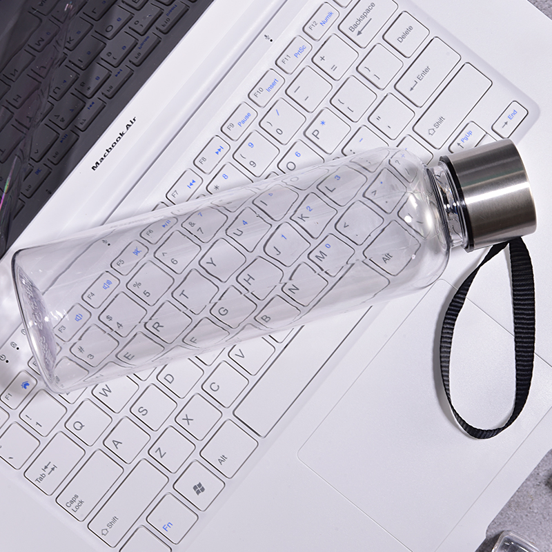 550ml Single Wall as Plastic Drinking Water Bottle with Carrying Belt